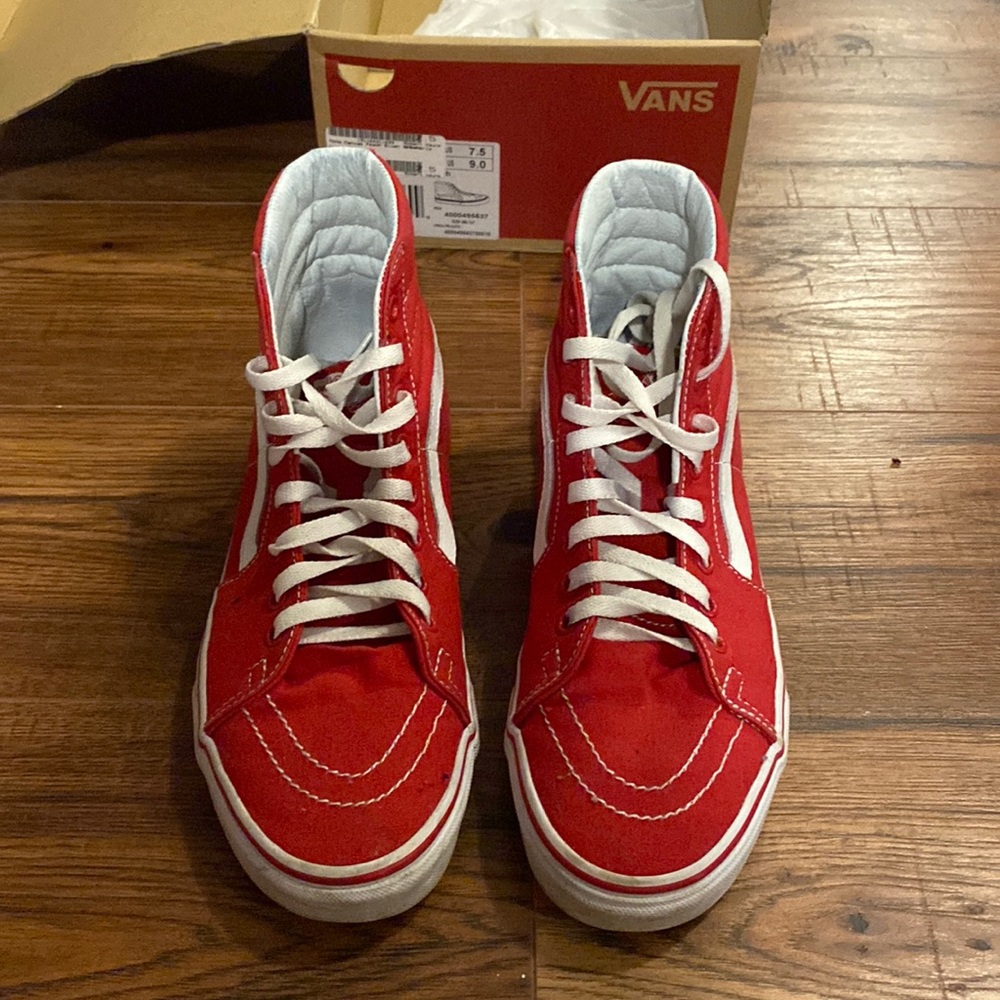 Red Hightop Vans